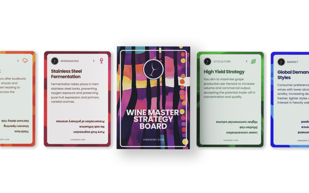 Cartas de elaboración, viticultura y mercado junto a la caja